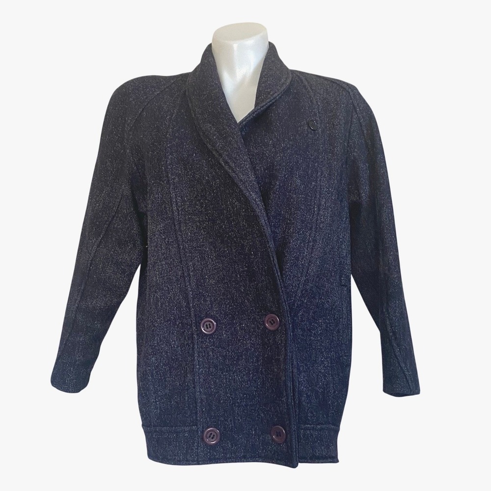 Vintage Niccolini Wool Blend‎ Double Breasted Pea Coat Jacket Womens L/XL